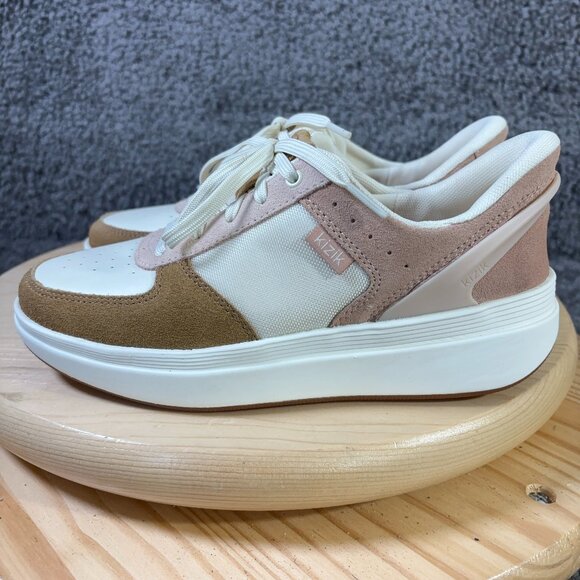 Kizik Brisbane Hands Free Sneakers Womens Size 6 Suede Amberlight Low Top Shoes - Picture 1 of 8